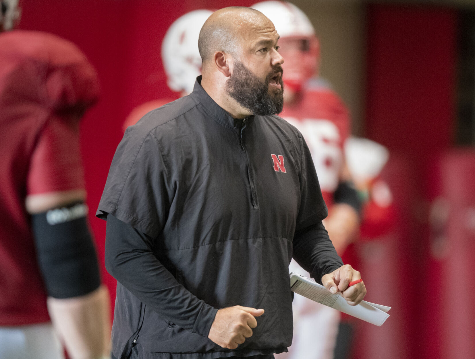 NU football practice, 8.8